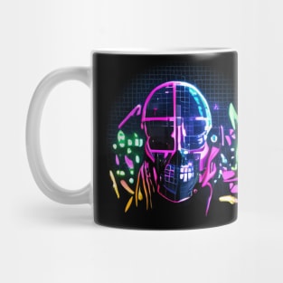 Retro Wave Skull Mug